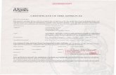 CERTIFICATE OF FIRE APPROVAL - NoFire Technologiesnofiretechnologies.com/certs/Lloyds_Certif.pdf · use on ships and offshore installations classed with Lloyd's Register, and for
