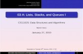 03 A: Lists, Stacks, and Queues I - comp.nus.edu.sgcs1102s/slides/slides_03_A.color.pdf · Lists in the Java Collections API 03 A: Lists, Stacks, and Queues I CS1102S: Data Structures