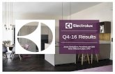 Electrolux Group – Electrolux Group - Q4-16 Results...16 ELECTROLUX Q4 2016 PRESENTATION *Currency includes SEK -45m of currency translation and -299m of transaction effect on EBIT.**Other