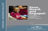Seen, Heard, and - NCJFCJ · SEEN, HEARD, AND ENGAGED: A PROCESS EVALUATION GUIDE FOR CHILDREN IN COURT PROGRAMS National Council of Juvenile and Family Court Judges 3 Components