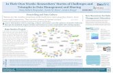 In Their Own Words: Researchers’ Stories of Challenges and ... · 12/8/2013  · Porter (for help with drafting interview questions), and Wendy Gram and Kristin Vanderbilt (for