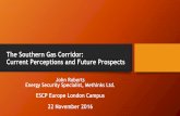 The Southern Gas Corridor: Current Perceptions and Future ... · Current Realities - European Gas Demand in 2015 Gas demand in the European Union rose 4.6 per cent in 2015, from 384.5