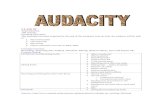 CLASS XI · Introduction and Recording Audio What is Audacity ? Audacity is a free audio recording software program Why Audacity? Audacity eliminates the need for a stand-alone audio