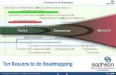 Ten Reasons to do Roadmapping - Sopheon · Ten Reasons to do Roadmapping 13 of 19 9. When you want customers to see your future capabilities Just as there are times when it’s advantageous