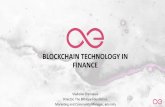 BLOCKCHAIN TECHNOLOGY IN FINANCE · • Sofia Crypto Meetup | 2016 •In the space since 2013 •Focused on Sofia Crypto Meetup and BitHope.org •Part of the æternityblockchain