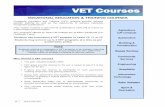 VET CoursesVocational Education and Training (VET) subjects provide industry specific training as well as the opportunity to achieve nationally recognised qualifications. They enable