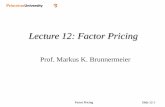 Lecture 12: Factor Pricing - Princeton Universitymarkus/teaching/Fin501/12Lecture.pdf · 2009-12-16 · • Macro Proxy return predicts macro factor. Factor Pricing Slide 12-33 1930’s