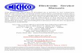 Electronic Service Manuals · ment. Should you have detailed questions pertaining to the information contained in this document, you may contact Michco, or the manufac-turer which