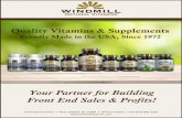 Your Partner for Building Front End Sales & Profits! · With today’s exploding nutritional category, Windmill has remained at the ... Sweeten Your Front End Profits with Our Sugar-Free