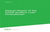 Annual Report of the CFPB Student Loan Ombudsman...Many of the private student loan complaints mirror the problems heard from consumers in the mortgage market following the wake of