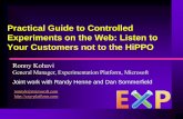 Practical Guide to Controlled Experiments on the Web ... · To test for “equality” on migrations, make sure to avoid false negatives (type II errors) Weight feature maintenance