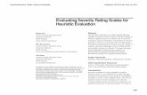 Evaluating Severity Rating Scales for Heuristic Evaluationcml.hci.uni-bamberg.de/~gross/publ/chi16_herr_et... · experiences with heuristic evaluation from usability consulting projects