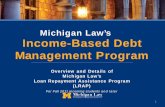 Michigan Law’s Income -Based Debt Managemen t …...national, lender, and student loan holder concerns about graduate debt. • Consult your loan servicer or the MLaw Office of Financial