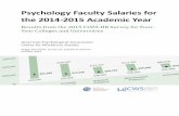 Psychology Faculty Salaries for the 2014-2015 Academic Year · Psychology faculty salaries for the 2014-2015 academic year: Results from the 2015 CUPA-HR survey for four-year colleges