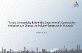 “Future Connectivity & How the Government’s ...€¦ · C&M Industry Market Capitalisation In 2018, the C&M industry constitutes 8% or RM135.7 bil of Bursa Malaysia market capitalisation