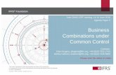 Business Combinations under Common Control · 1. The issue (slide 4) 2. Scope of the project (slides 5-6 and Appendix 1) 3. Business combinations vs business combinations under common