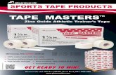 TAPE MASTERS - Pharmacels · Lightweight breathable adhesive elastic sports tape. Excellent adhesiveness; the glue contains zinc oxide and is latex-free. Easy to tear by hand. Its