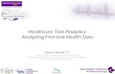 Healthcare Text Analytics: Analysing Free-text Health Healthcare Text Analytics: Analysing Free-text