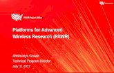Platforms for Advanced Wireless Research (PAWR) · Universities and National Laboratories. 3 $100M Public Private Partnership 1 1 2 Industry Consortium  ... opening