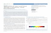 Application of Low Level Laser Therapy in Dentistry: Laser ... · current applications and protocols of biostimulation in dentistry. LASER BIOSTIMULATION “Laser Biostimulation”