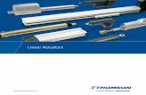 Linear Actuators Catalog (letter) · design and the first rotary actuators are released. The first LM80 rodless actuator is released. The triple profile lifting column TC16 and the