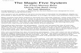 The Magic Five System - .:: GEOCITIES.ws · 2.7% for a single zero in Roulette. In Baccarat, the Player-hand is worth 1.24% to the house, the Banker-hand is 1.06%. In Craps, you would