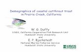 Demographics of coastal cutthrout trout in Prairie Creek ... · Demographics of coastal cutthrout trout in Prairie Creek, California W. G. Duffy USGS, California Cooperative Fish