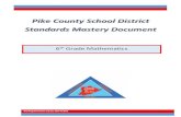 6th Grade Mathematics - Pike County Schools standards... · Pike County School District Standards Mastery Document 6th Grade Math Standards 5 Back to Table of Contents Ratio and Proportional