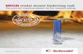 MDSN metal dowel fastening nail - schnabl.works€¦ · MDSN Metal dowel fastening nail The patented mounting solution for fire resistant cabling Schnabl have the solution for time