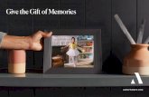 Give the Gift of Memories · Corporate Gift Product Line Up t 9.7” length 7.6” heigh Retail price: $199 Colors: Graphite White Quartz 1.9” depth 8.75” display 1600x1200 PPI