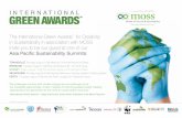 The International Green Awards for Creativity in ...€¦ · the theoretical Margin Abatement Cost Curve (MACC) and deploy it at an enterprise level. How to build a business case