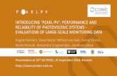 INTRODUCING ‘PEARL-PV’: PERFORMANCE AND RELIABILITY OF ... · (v) interactions with grids, (vi) geographic location and (vii) weather and climate conditions, on performance degradation