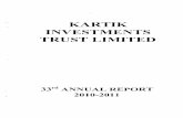 KARTIK INVESTMENTS TRUST LIMITED · MESSRS. KARTIK INVESTMENTS TRUST LIMITED "Parry House", II Floor, No.43, Moore Street, Chennai - 600 001. We have examined the LIMITED (the Company)
