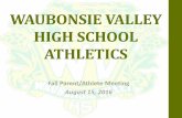 WAUBONSIE VALLEY HIGH SCHOOL ATHLETICS...•Team or individual strategy. •Do not attempt to confront a coach before or after a practice or contest. •These surprise meetings rarely