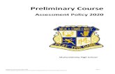 Preliminary Course - Mullumbimby High School · 2020-02-12 · Preliminary Assessment Policy 2020 Page 7 t:\office\booklets\preliminary course assessment policy\preliminary assessment