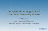 Competition or Regulation? The Texas Electricity Market · The Texas Electricity Market . Bill Peacock . Vice President of Research . Director, Center for Economic Freedom . ... •