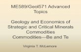 ME589/Geol571 Advanced Topics Geology and Economics of ... · Geology and Economics of Strategic and Critical Minerals Commodities Commodities—Be and Te ... Roadside ore body (USGS