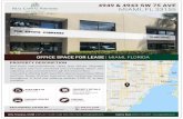 OFFICE SPACE FOR LEASE | MIAMI, FLORIDA · office for lease 4949 & 4943 sw 75 ave, miami, fl 33155 floor plans e e it closet hall e ance th e eak oom 61’-0” 29’-0” unit 4943
