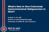 What’s New in Non-Colorectal Gastrointestinal Malignancies ...hopehealthreseda.com/Articles/Friday Ko... · (Karayiannakis, Ann Surg 2002; Yoshikawa, Cancer Letter 2000) • Inhibition