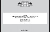 ISA Mathematical Literacy Sample Materials Grade 3 Grade 4 ... · Grade 3, Grade 4 and Grade 5 This collection of mathematical literacy sample materials represents a typical range