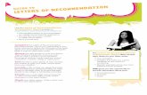 GUIDE TOLETTERS OF RECOMMENDATION...Complete the Letter of Recommendation Information Sheet. This is your opportunity to give those writing your letters the information they need about