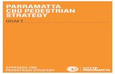 PARRAMATTA CBD PEDESTRIAN STRATEGY · 3.4 Parramatta Community Strategic Plan 2038 14 ... PD11 Review and update Parramatta City Centre Lanes Strategy Short term Place Services City