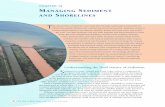 MANAGING SEDIMENT AND SHORELINES · mitted by federal agencies. DOI’s Minerals Management Service identifies and authorizes access to sand deposits in federal waters suitable for