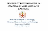 BIOENERGY DEVELOPMENT IN JAMAICA: CHALLENGES AND …ledslac.org/wp-content/uploads/2016/10/biofuels...Goals of the Biofuels Policy • Goal 1: The economic, infrastructural and planning