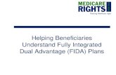 Helping Beneficiaries Understand Fully Integrated Dual ... · FIDA enrollment FIDA start date = January 1, 2015 To be FIDA-eligible, must meet all four criteria Enrollment into FIDA