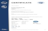 CERTIFICATE - Alkoxides...Richmond VA, 23237 United States of America Design, Research, Development, Marketing, Business Development and Sales and Technical Services of: Personal Care