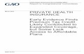 GAO-15-312, Private Health Insurance: Early Evidence Finds ... · The Patient Protection and Affordable Care Act (PPACA) included a number of provisions to address these challenges.
