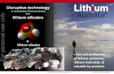 from lithium silicates For personal use only · This presentation does not constitute financial product advice and has been prepared without taking into account the recipients’