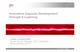 Innovative Capacity Development through E-Learning learning, online Tutor assisted learning, online