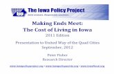 Making Ends Meet: The Cost of Living in Iowa · Making Ends Meet: The Cost of ... home furnishings & appliances, housekeeping supplies, pers. care products & services, repairs, other
